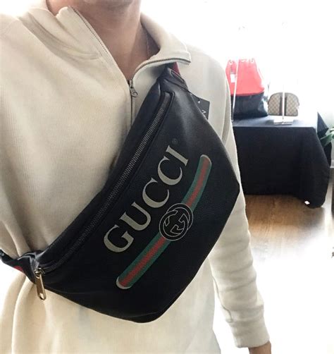 gucci leather fanny pack|gucci fanny pack cost.